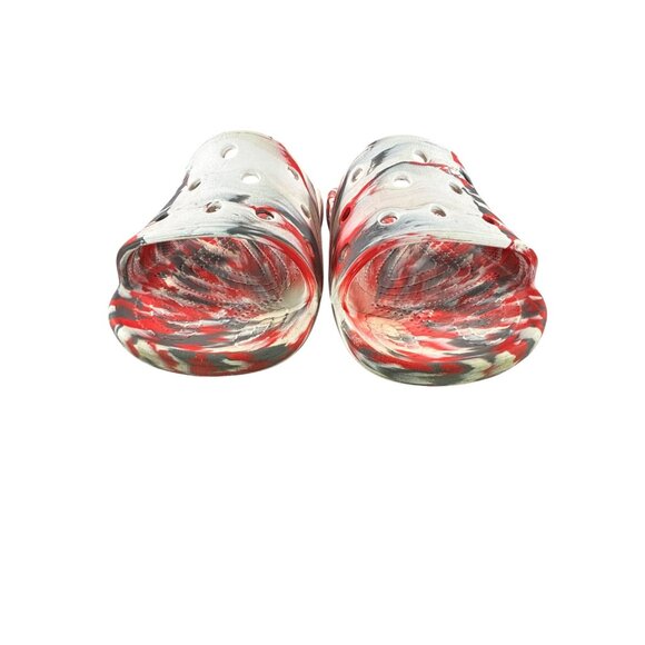 Mens Size 12 Red & Black Marbled Foam Slip-On Sandals - Picture 7 of 8
